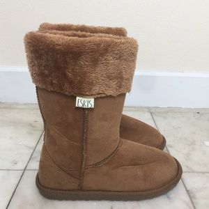 Eskis Womens Sz/8 Fur Lined Suede Boots